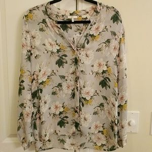 Joie Divitri silk floral blouse size Small